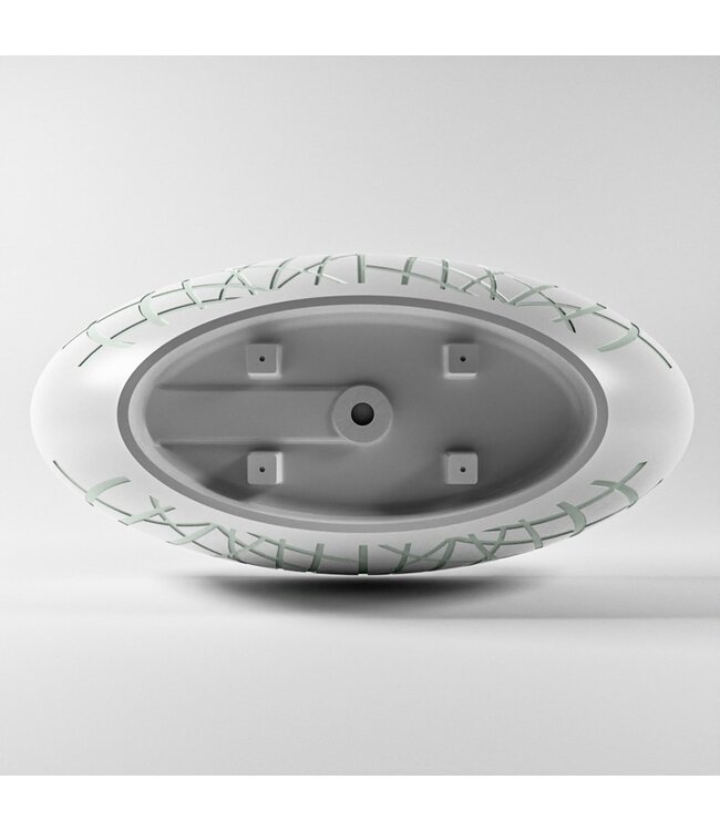 MONDIAZ Vrijstaand bad Ovaal Holm Design Greey / Talc 180x85x52cm Solid Surface