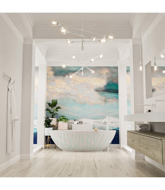 MONDIAZ Vrijstaand bad Ovaal Holm Design Greey / Talc 180x85x52cm Solid Surface