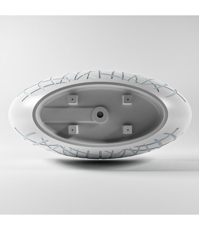 MONDIAZ Vrijstaand bad Ovaal Holm Design Clay / Talc 180x85x52cm Solid Surface