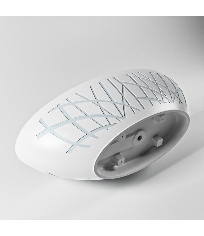 MONDIAZ Vrijstaand bad Ovaal Holm Design Clay / Talc 180x85x52cm Solid Surface