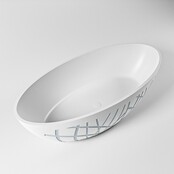 Vrijstaand bad Ovaal Holm Design Clay / Talc 180x85x52cm Solid Surface Vrijstaand bad Ovaal Holm Design Clay / Talc 180x85x52cm Solid Surface