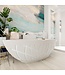 Vrijstaand bad Ovaal Holm Design Clay / Talc 180x85x52cm Solid Surface