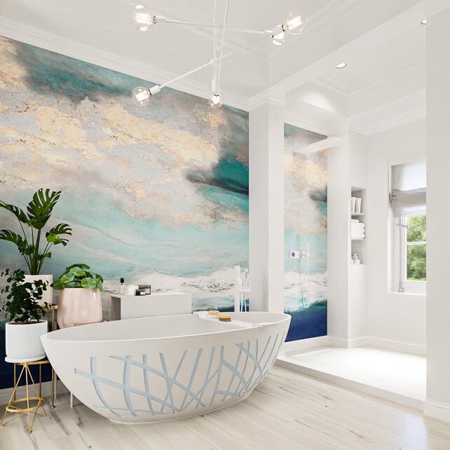 Vrijstaand bad Ovaal Holm Design Clay / Talc 180x85x52cm Solid Surface Vrijstaand bad Ovaal Holm Design Clay / Talc 180x85x52cm Solid Surface