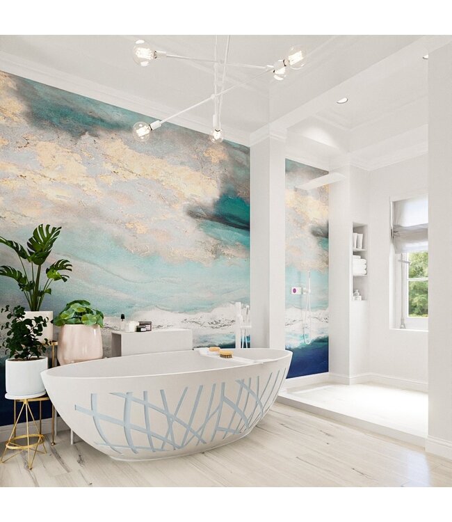 MONDIAZ Vrijstaand bad Ovaal Holm Design Clay / Talc 180x85x52cm Solid Surface