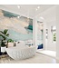 Vrijstaand bad Ovaal Holm Design Clay / Talc 180x85x52cm Solid Surface