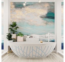 Vrijstaand bad Ovaal Holm Design Clay / Talc 180x85x52cm Solid Surface