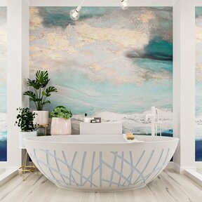 Vrijstaand bad Ovaal Holm Design Clay / Talc 180x85x52cm Solid Surface