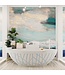 Vrijstaand bad Ovaal Holm Design Clay / Talc 180x85x52cm Solid Surface