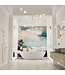 Vrijstaand bad Ovaal Holm Design Clay / Talc 180x85x52cm Solid Surface