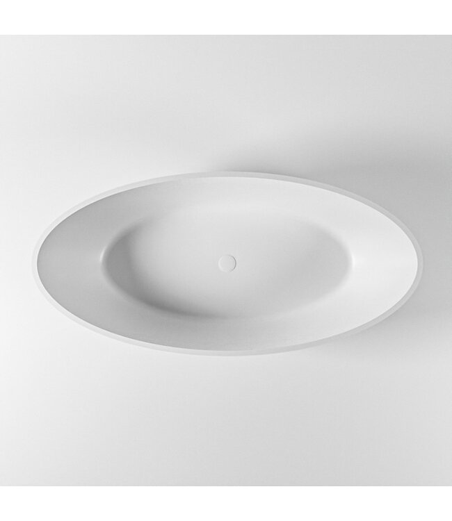 MONDIAZ Vrijstaand bad Ovaal Holm Design Clay / Talc 180x85x52cm Solid Surface