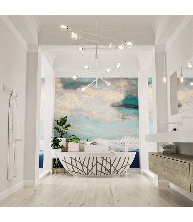 MONDIAZ Vrijstaand bad Ovaal Holm Design Smoke / Talc 180x85x52cm Solid Surface