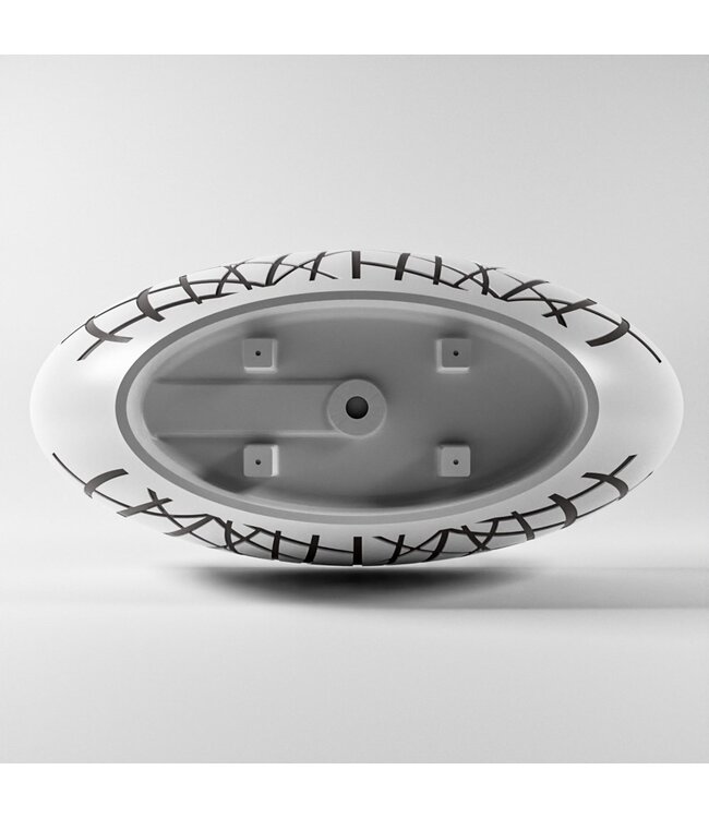 MONDIAZ Vrijstaand bad Ovaal Holm Design Dark Grey / Talc 180x85x52cm Solid Surface