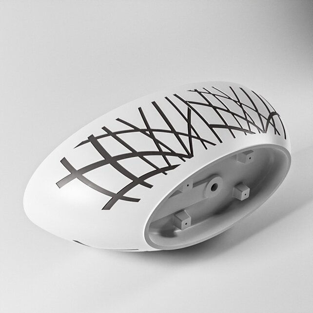 Vrijstaand bad Ovaal Holm Design Dark Grey / Talc 180x85x52cm Solid Surface Vrijstaand bad Ovaal Holm Design Dark Grey / Talc 180x85x52cm Solid Surface