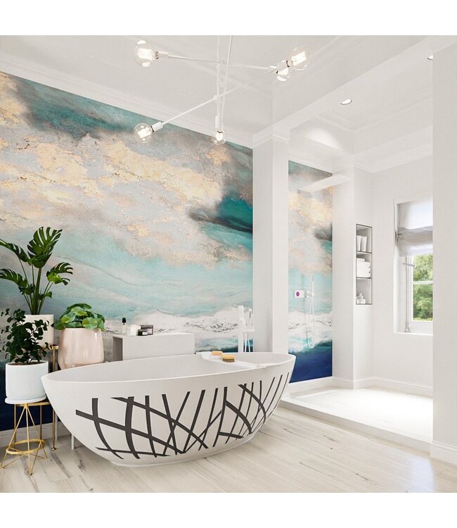 MONDIAZ Vrijstaand bad Ovaal Holm Design Dark Grey / Talc 180x85x52cm Solid Surface