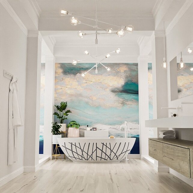 Vrijstaand bad Ovaal Holm Design Dark Grey / Talc 180x85x52cm Solid Surface Vrijstaand bad Ovaal Holm Design Dark Grey / Talc 180x85x52cm Solid Surface