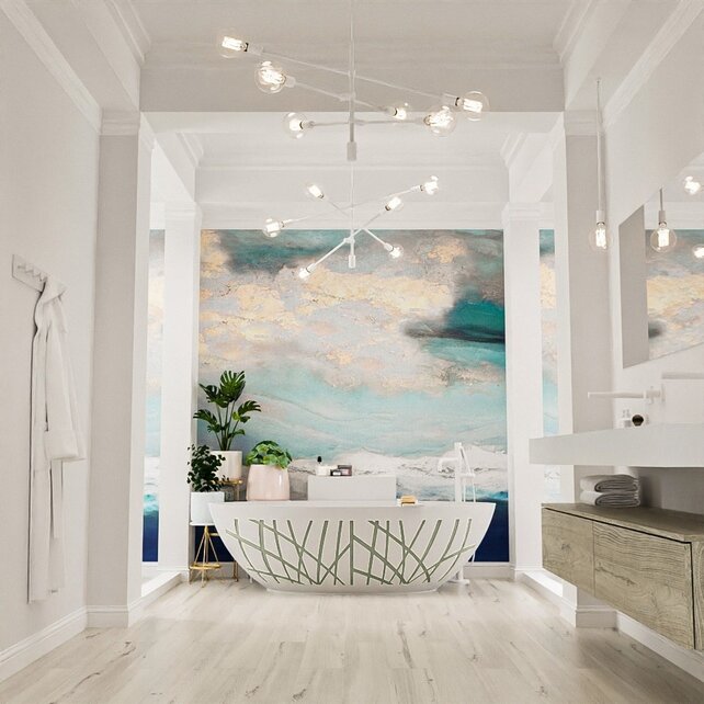 Vrijstaand bad Ovaal Holm Design Army / Talc 180x85x52cm Solid Surface Vrijstaand bad Ovaal Holm Design Army / Talc 180x85x52cm Solid Surface