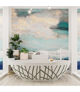 MONDIAZ Vrijstaand bad Ovaal Holm Design Army / Talc 180x85x52cm Solid Surface