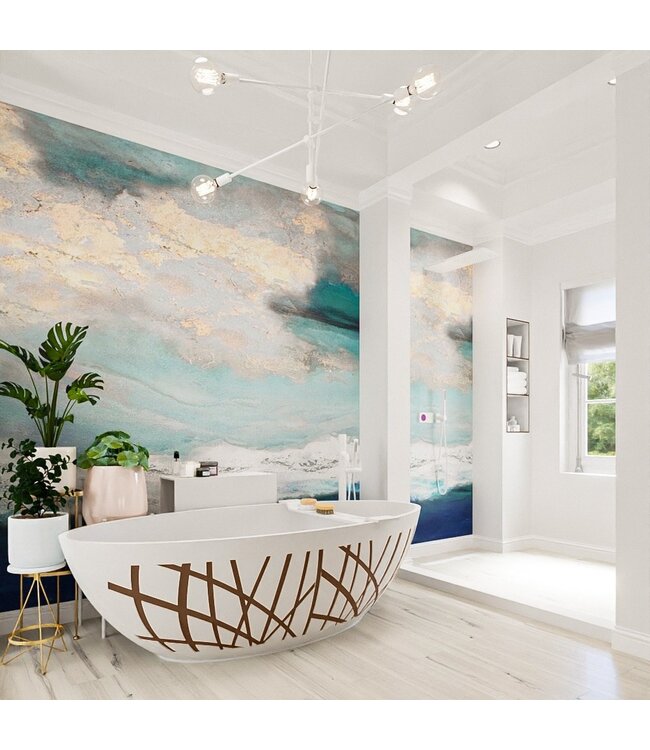 MONDIAZ Vrijstaand bad Ovaal Holm Design Rust / Talc 180x85x52cm Solid Surface