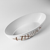 Vrijstaand bad Ovaal Holm Design Rust / Talc 180x85x52cm Solid Surface Vrijstaand bad Ovaal Holm Design Rust / Talc 180x85x52cm Solid Surface