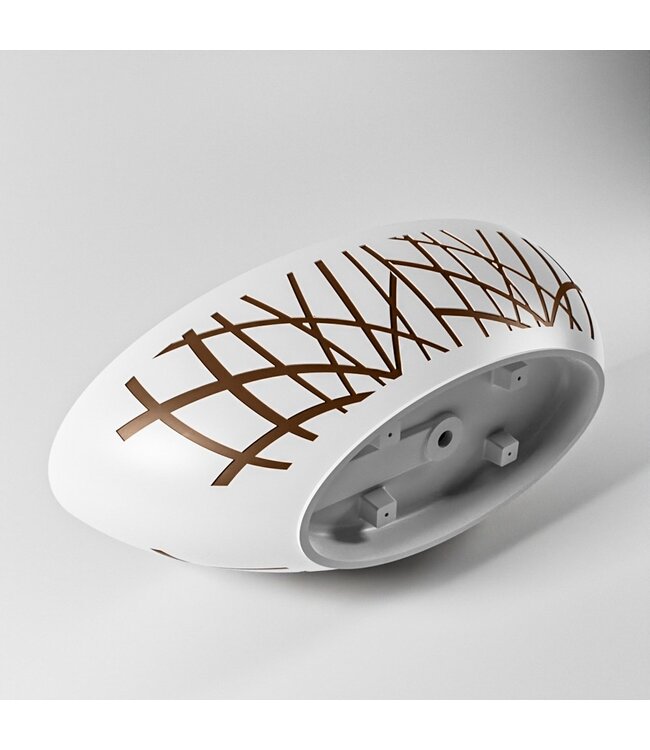Vrijstaand bad Ovaal Holm Design Rust / Talc 180x85x52cm Solid Surface