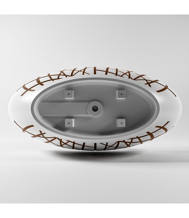 MONDIAZ Vrijstaand bad Ovaal Holm Design Rust / Talc 180x85x52cm Solid Surface