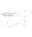 Vrijstaand bad Ovaal Holm Design Fire / Talc 180x85x52cm Solid Surface