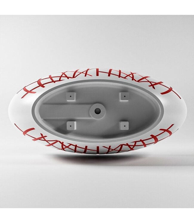 MONDIAZ Vrijstaand bad Ovaal Holm Design Fire / Talc 180x85x52cm Solid Surface