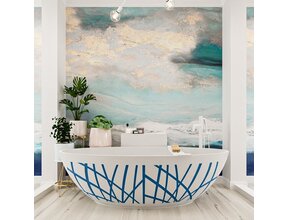 Vrijstaand bad Ovaal Holm Design Jeans / Talc 180x85x52cm Solid Surface