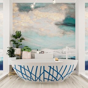 Vrijstaand bad Ovaal Holm Design Jeans / Talc 180x85x52cm Solid Surface