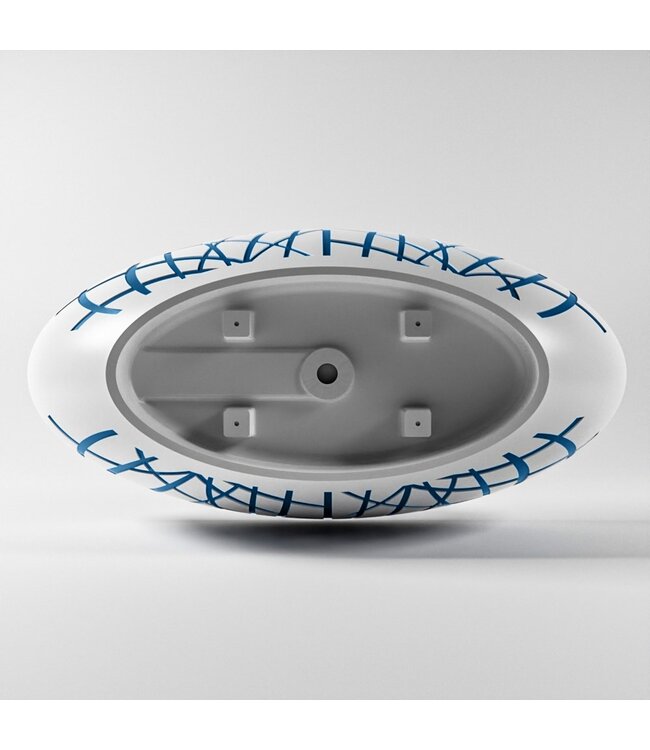 MONDIAZ Vrijstaand bad Ovaal Holm Design Jeans / Talc 180x85x52cm Solid Surface