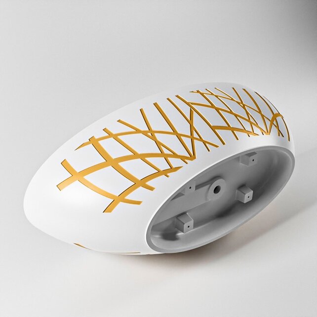 Vrijstaand bad Ovaal Holm Design Ocher / Talc 180x85x52cm Solid Surface Vrijstaand bad Ovaal Holm Design Ocher / Talc 180x85x52cm Solid Surface