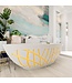 Vrijstaand bad Ovaal Holm Design Ocher / Talc 180x85x52cm Solid Surface