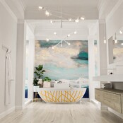 Vrijstaand bad Ovaal Holm Design Ocher / Talc 180x85x52cm Solid Surface Vrijstaand bad Ovaal Holm Design Ocher / Talc 180x85x52cm Solid Surface