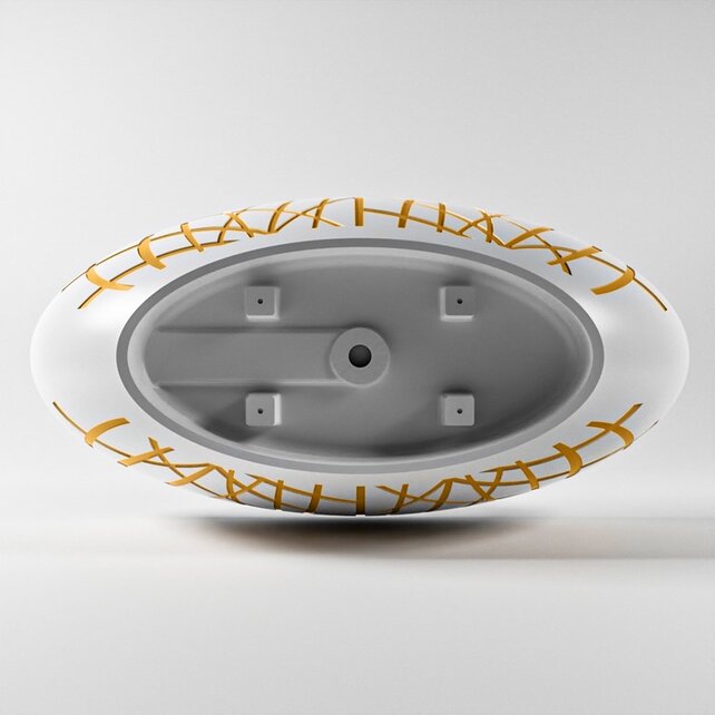 Vrijstaand bad Ovaal Holm Design Ocher / Talc 180x85x52cm Solid Surface Vrijstaand bad Ovaal Holm Design Ocher / Talc 180x85x52cm Solid Surface