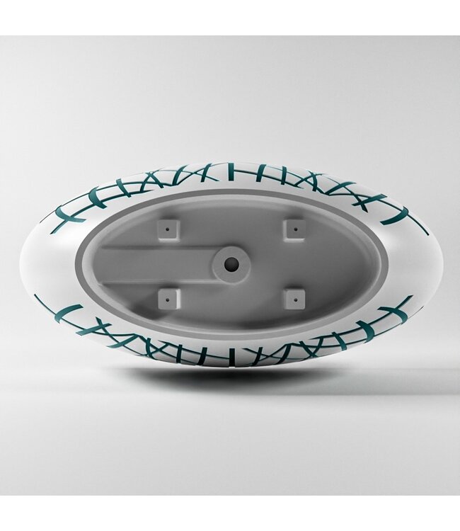 MONDIAZ Vrijstaand bad Ovaal Holm Design Smag / Talc 180x85x52cm Solid Surface