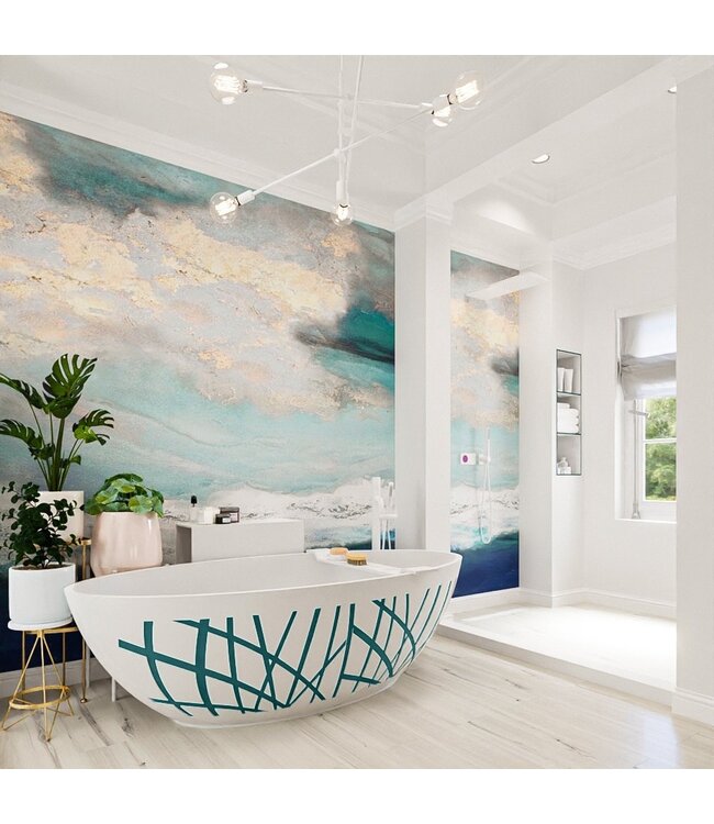 MONDIAZ Vrijstaand bad Ovaal Holm Design Smag / Talc 180x85x52cm Solid Surface