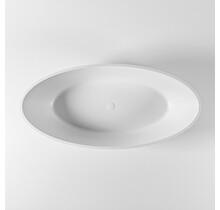 Vrijstaand bad Ovaal Holm Design Rosee / Talc 180x85x52cm Solid Surface