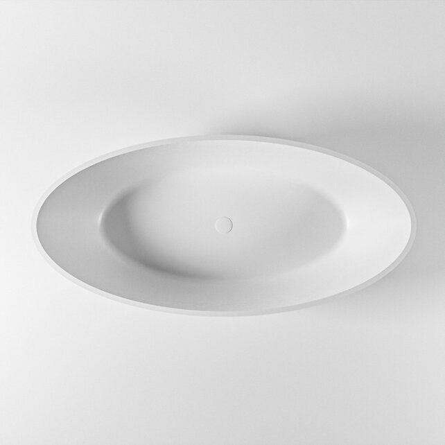 Vrijstaand bad Ovaal Holm Design Oro / Talc 180x85x52cm Solid Surface Vrijstaand bad Ovaal Holm Design Oro / Talc 180x85x52cm Solid Surface