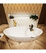Vrijstaand bad Ovaal Holm Design Talc / Talc 180x85x52cm Solid Surface