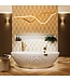 Vrijstaand bad Ovaal Holm Design Talc / Talc 180x85x52cm Solid Surface