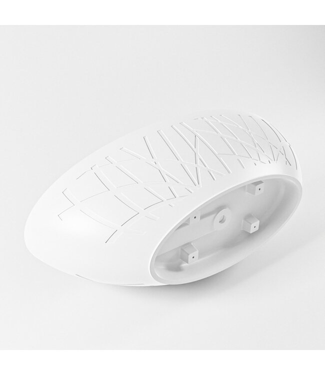 MONDIAZ Vrijstaand bad Ovaal Holm Design Talc / Talc 180x85x52cm Solid Surface