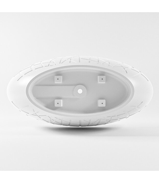 MONDIAZ Vrijstaand bad Ovaal Holm Design Talc / Talc 180x85x52cm Solid Surface