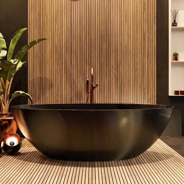 Vrijstaand bad Float Carbon Fibre koolstofvezel 170x80cm Vrijstaand bad Float Carbon Fibre koolstofvezel 170x80cm