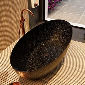 Vrijstaand bad Float Carbon Fibre Flakes 170x80cm koolstofvezel