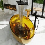 Vrijstaand bad Mondiaz Cristal gold 180x85cm - Resin materiaal Vrijstaand bad Mondiaz Cristal gold 180x85cm - Resin materiaal