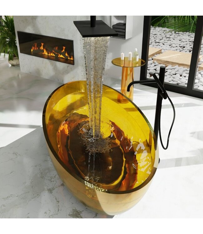 MONDIAZ Vrijstaand bad Mondiaz Cristal gold 180x85cm - Resin materiaal