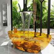 Vrijstaand bad Mondiaz Cristal gold 180x85cm - Resin materiaal Vrijstaand bad Mondiaz Cristal gold 180x85cm - Resin materiaal