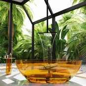 Vrijstaand bad Mondiaz Cristal gold 180x85cm - Resin materiaal Vrijstaand bad Mondiaz Cristal gold 180x85cm - Resin materiaal