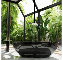 Vrijstaand bad Mondiaz Cristal Black 180x85cm - Resin materiaal
