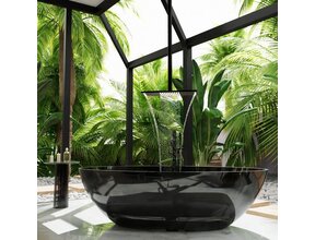 Vrijstaand bad Mondiaz Cristal Black 180x85cm - Resin materiaal